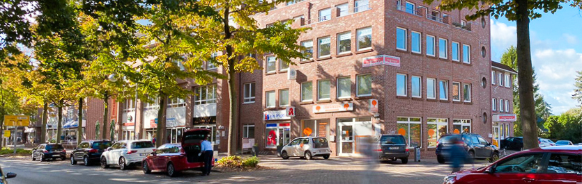 Gebäude vom COMCAVE.COLLEGE Standort Buxtehude